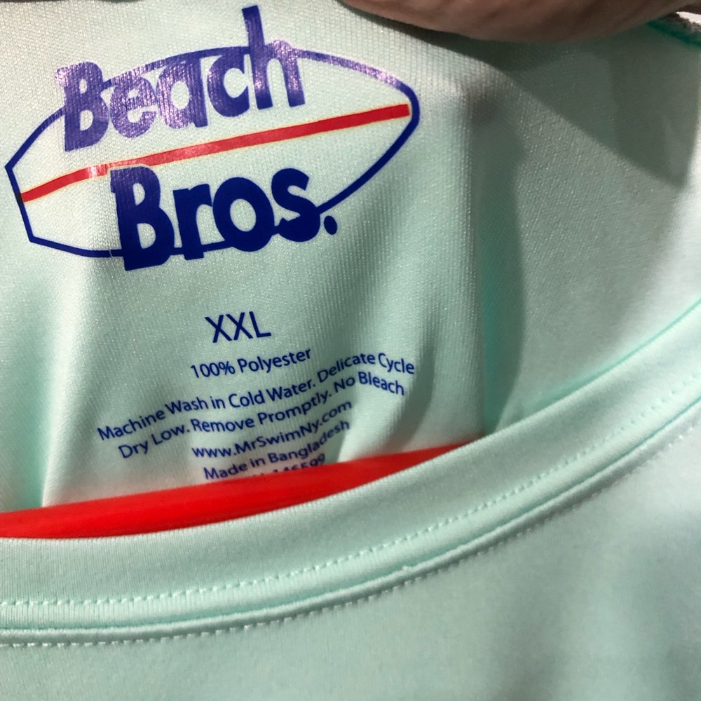 Beach Bros. Men’s Aqua Green Short Sleeve Tee Shirt Size XXL - Picture 4 of 6